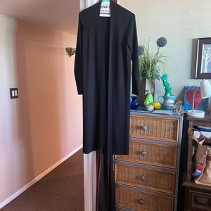 Elegant Black Long Sleeve Cardigan